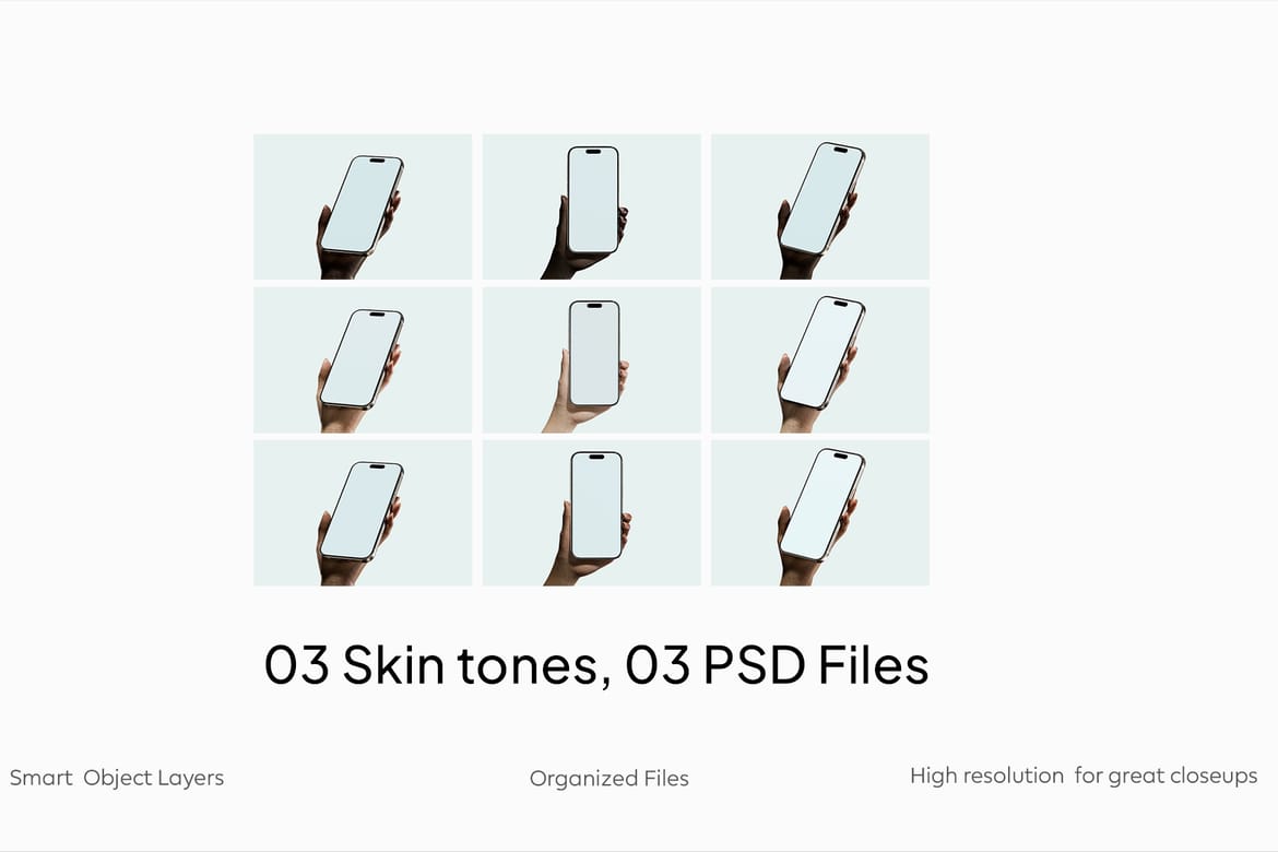 iPhone in Hand Mockup Set SP01