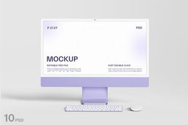 New iMac 24" Desktop Mockup
