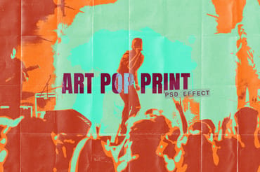 Art Pop Image Effect Mockup