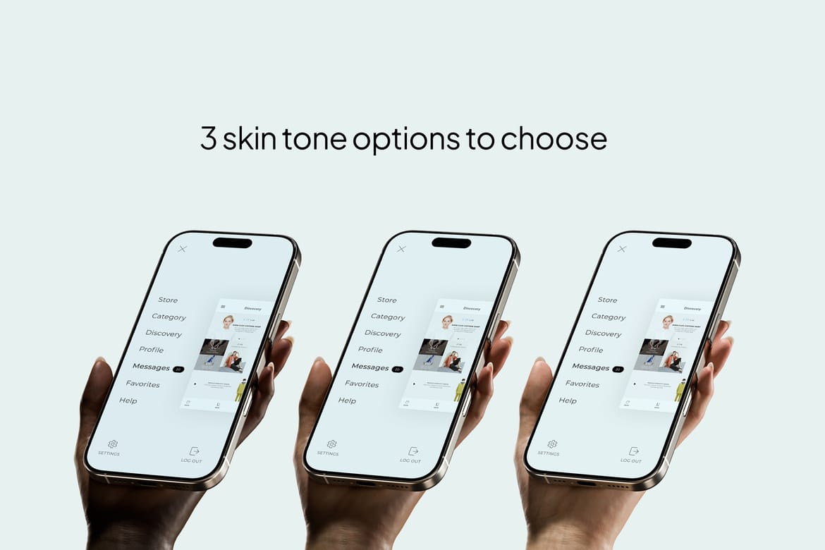 iPhone in Hand Mockup Set SP01