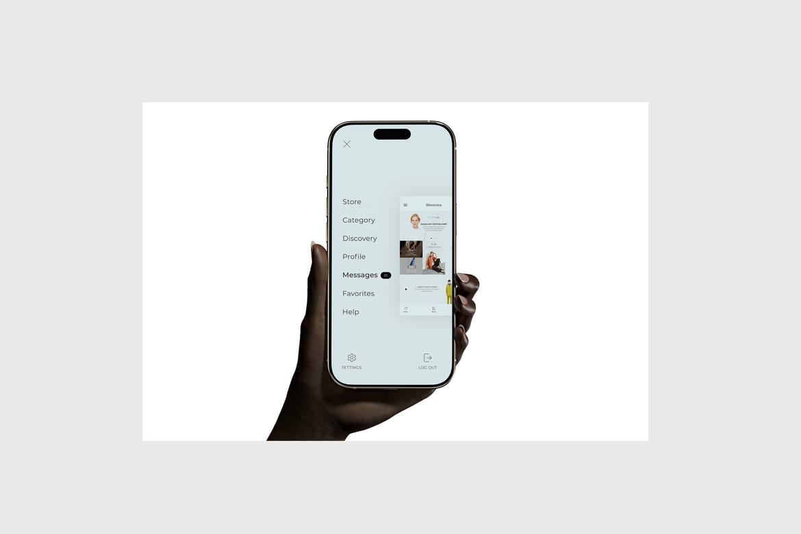 iPhone in Hand Mockup Set SP01