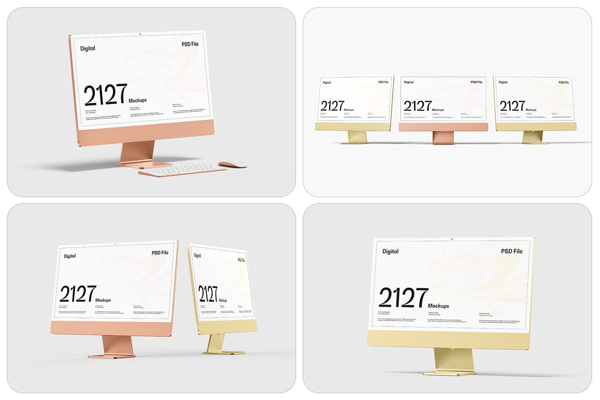 New iMac 24" Desktop Mockup