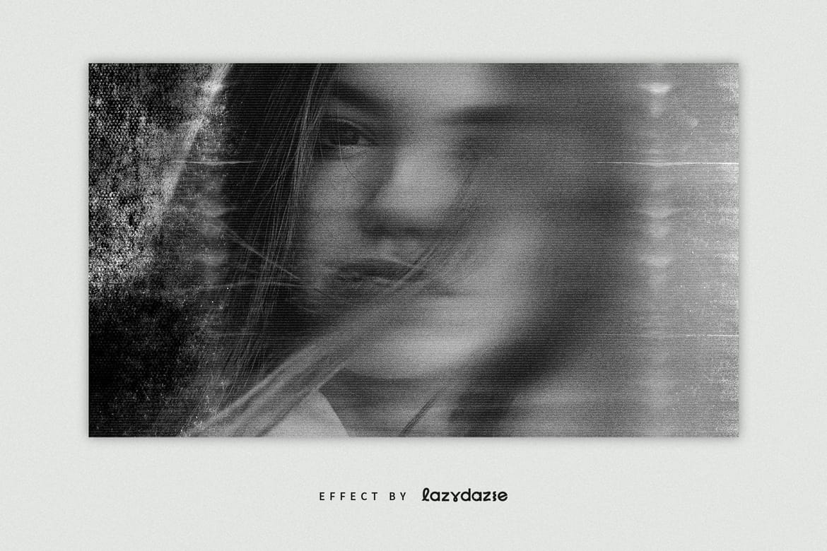 Dirty Scan Image Effect Mockup