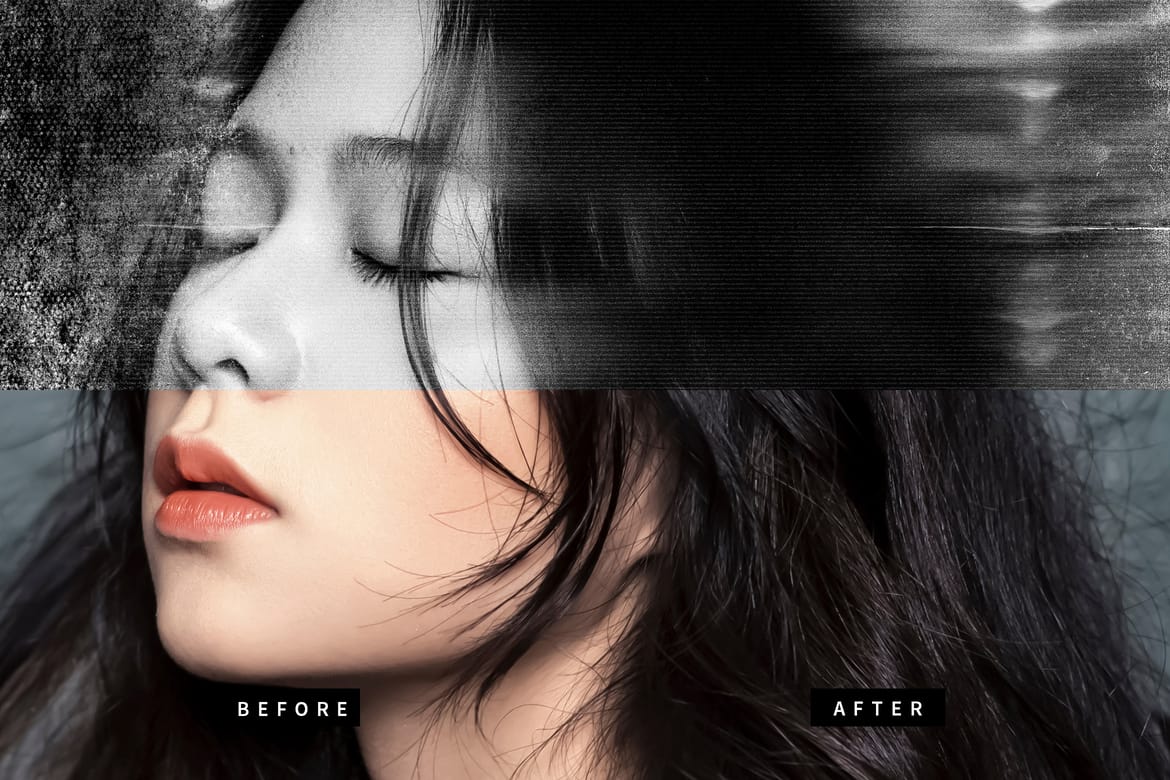 Dirty Scan Image Effect Mockup