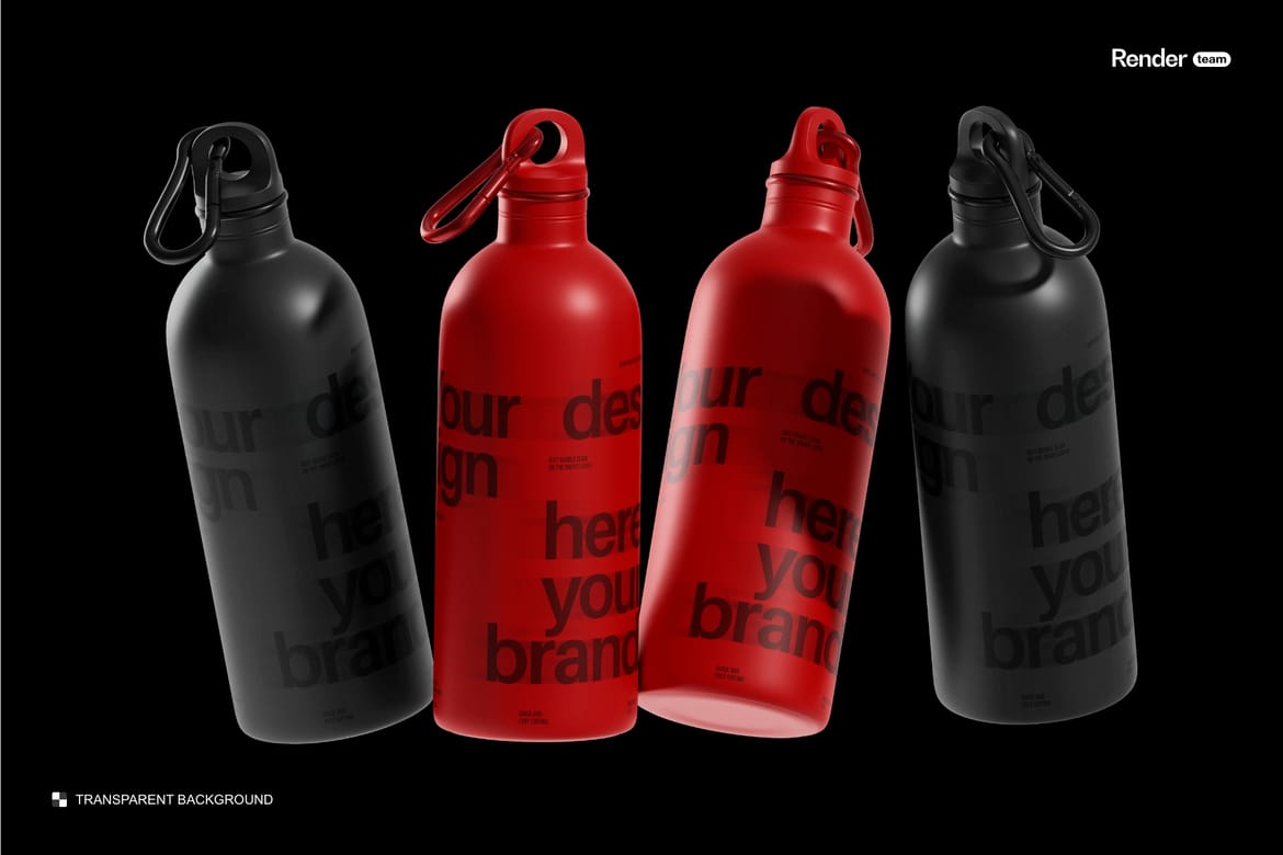 Sport Water Bottle Mockup Set