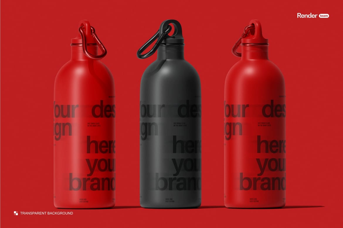 Sport Water Bottle Mockup Set