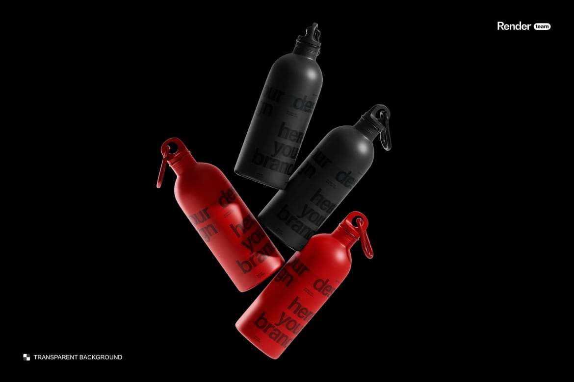 Sport Water Bottle Mockup Set
