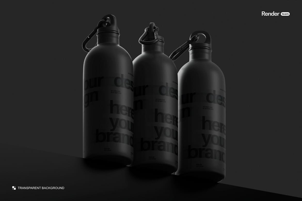 Sport Water Bottle Mockup Set