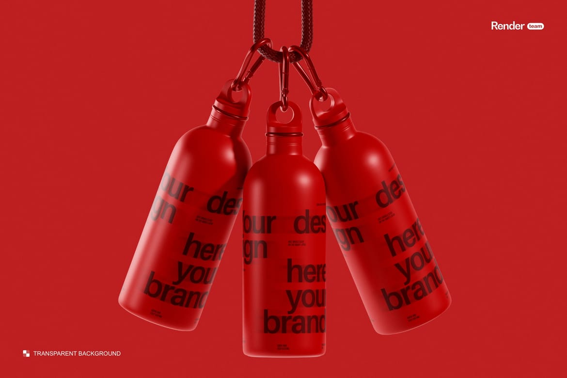 Sport Water Bottle Mockup Set
