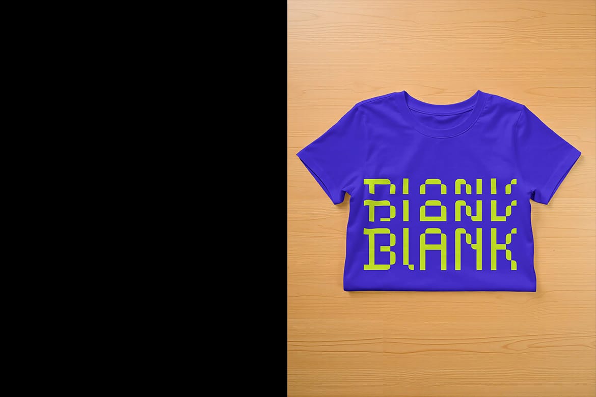 Half Folded T-Shirt Photoshop Mockup
