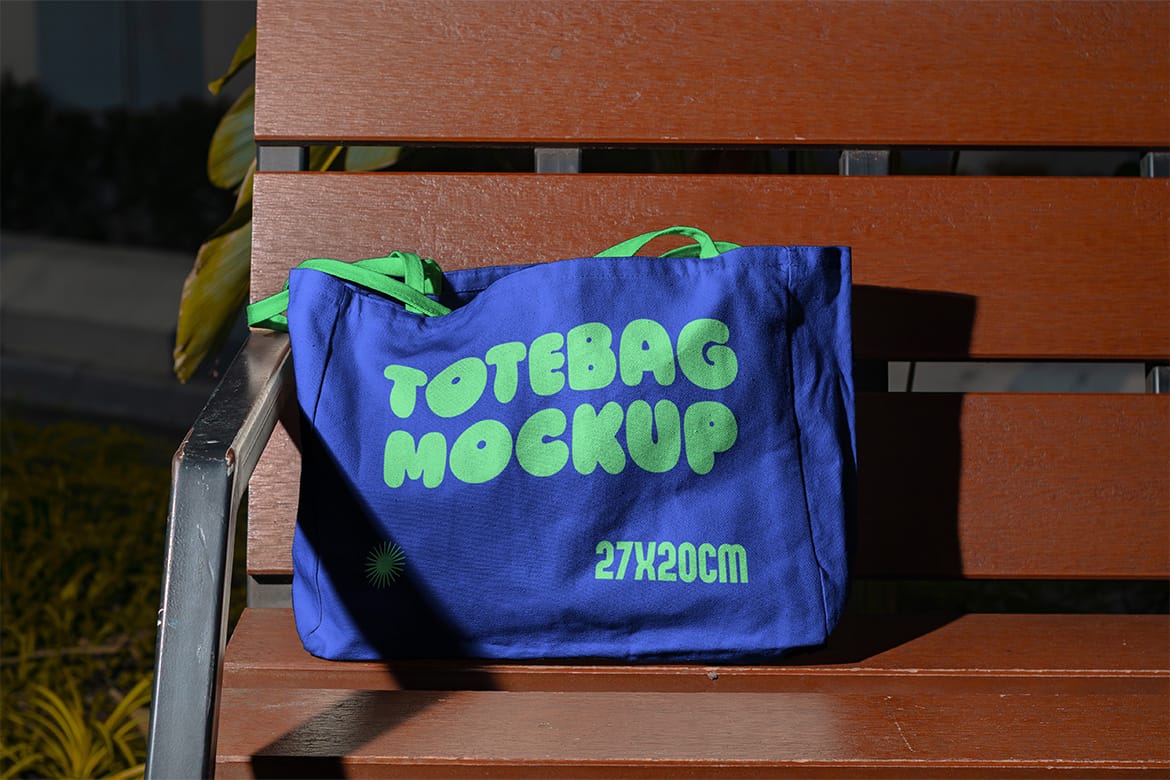 Realistic Scene Tote Bag Mockup - VOL 2