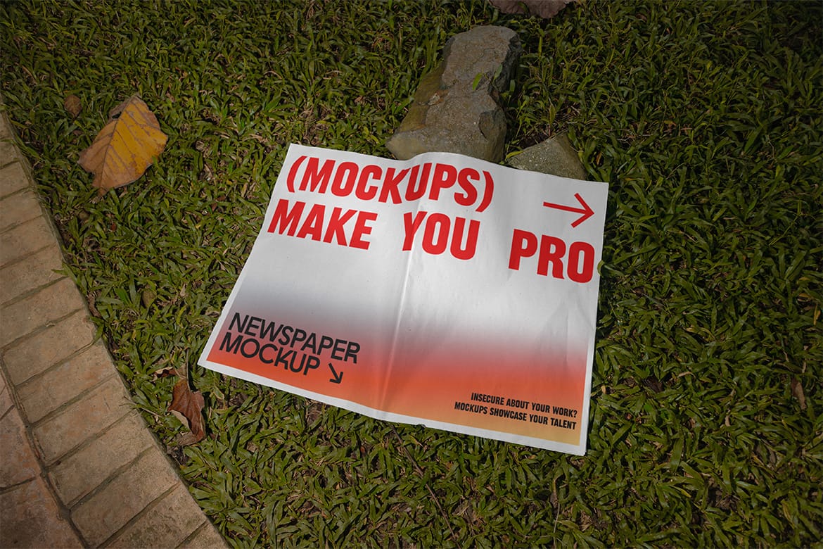 Realistic Scene Newspaper Mockup - VOL 2