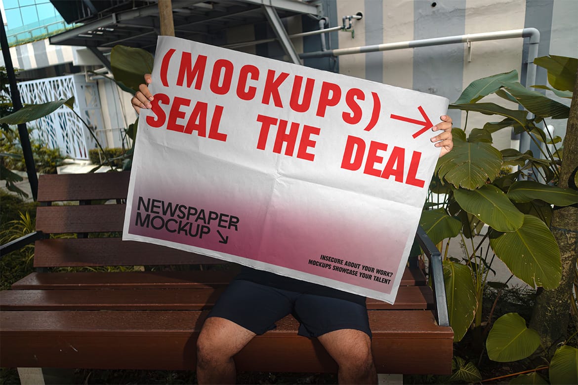 Realistic Scene Newspaper Mockup - VOL 2