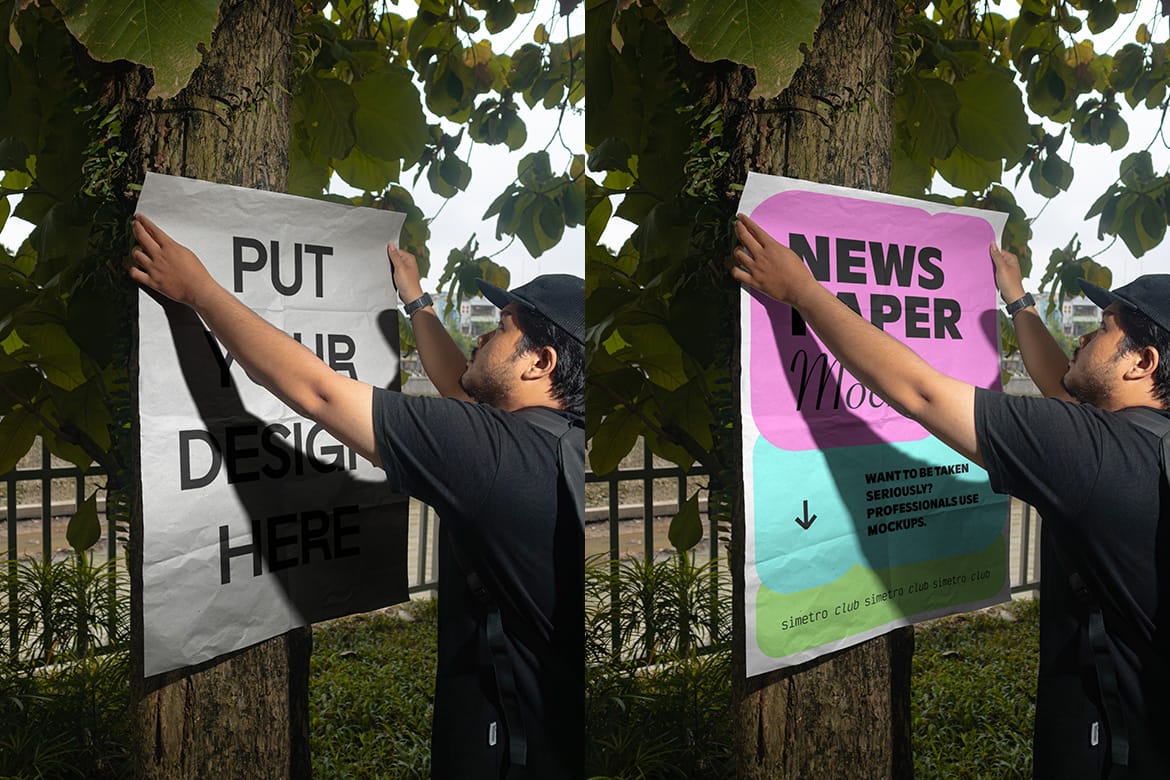 Realistic Scene Newspaper Mockup - VOL 4