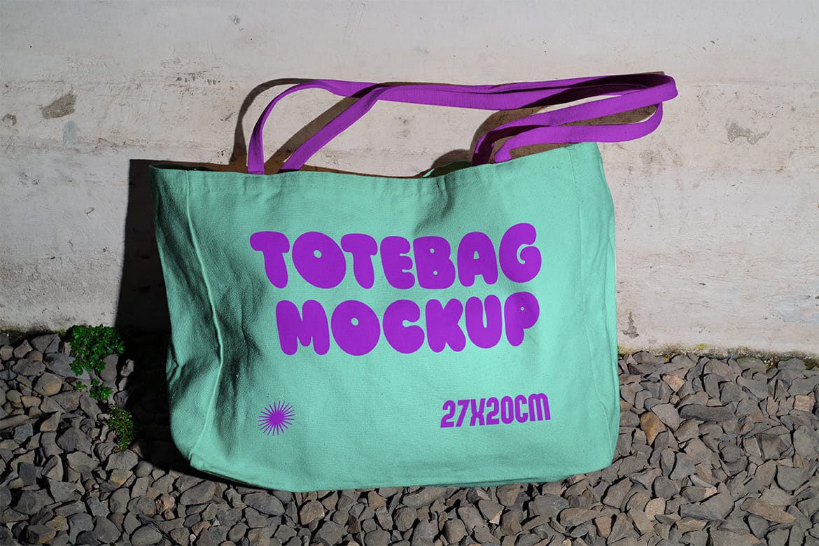 Realistic Scene Tote Bag Mockup - VOL 2