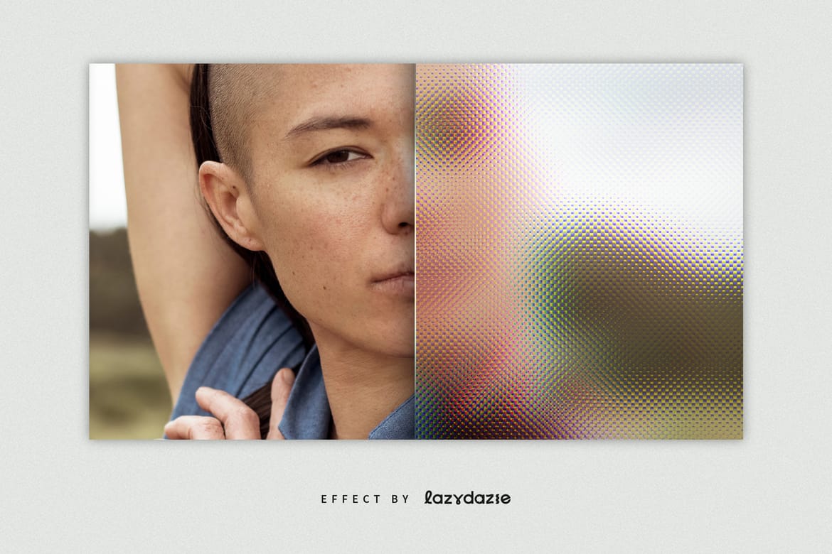 Glass Distortion Image Effect Mockup