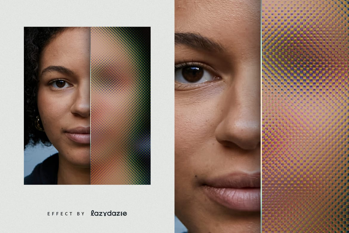 Glass Distortion Image Effect Mockup