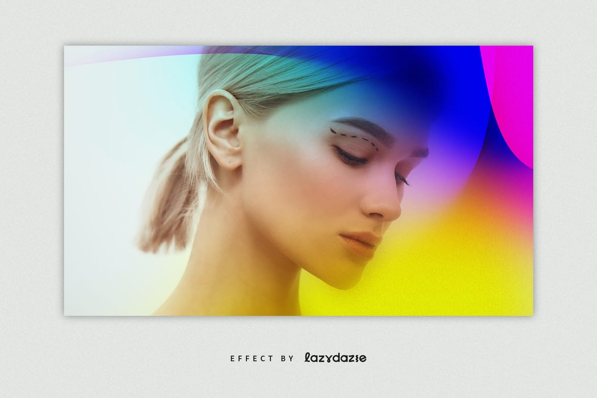 Colour Burst Image Effect Mockup