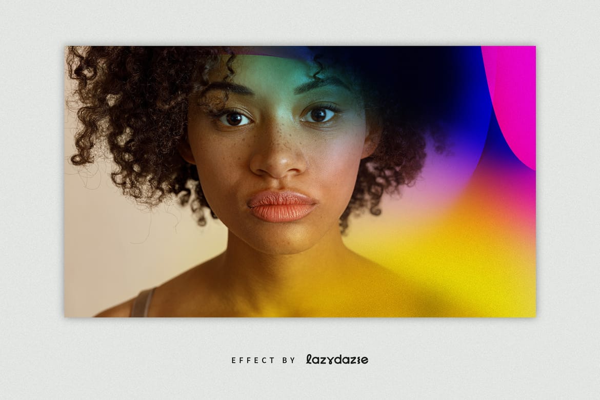 Colour Burst Image Effect Mockup