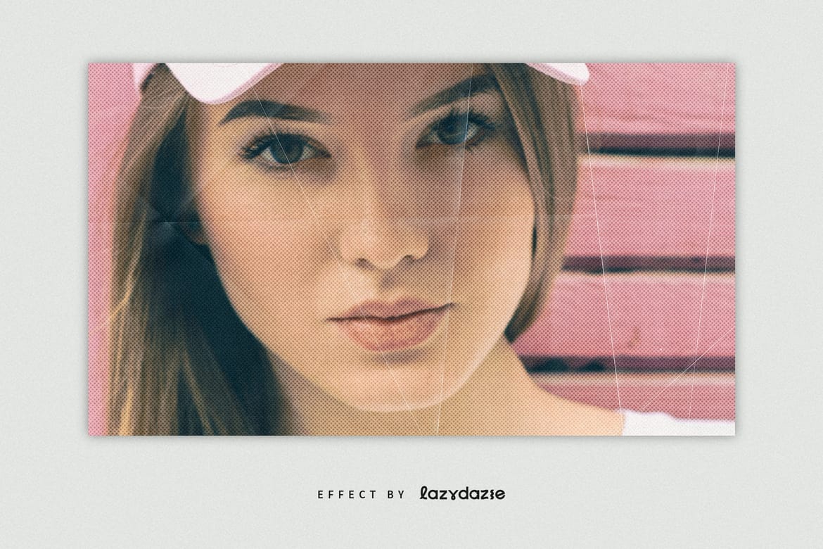 Vintage Paper Image Effect Mockup