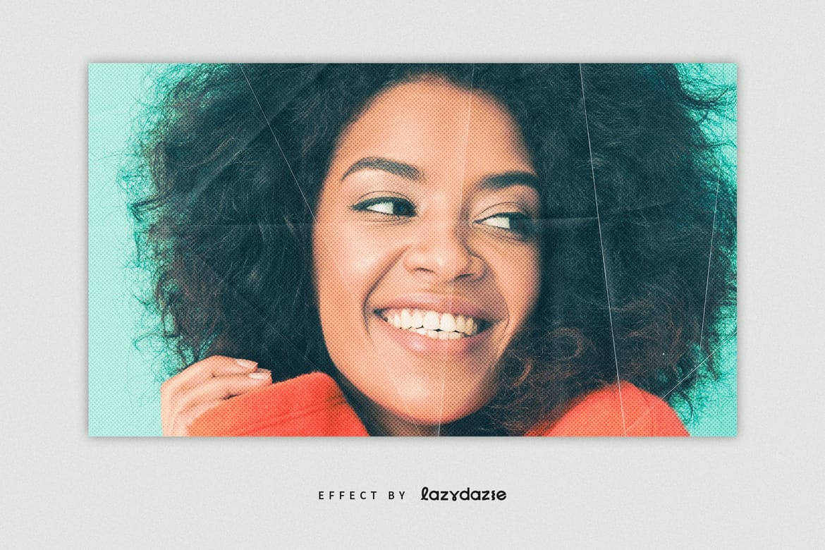 Vintage Paper Image Effect Mockup