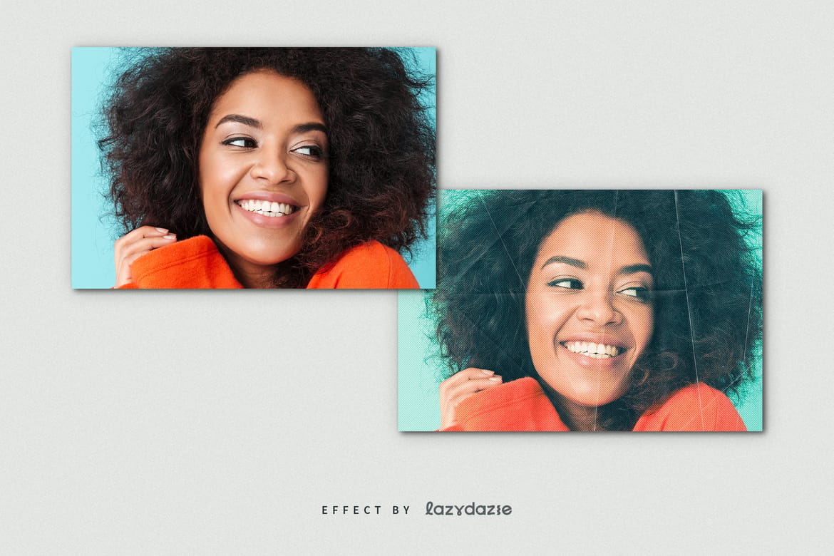 Vintage Paper Image Effect Mockup
