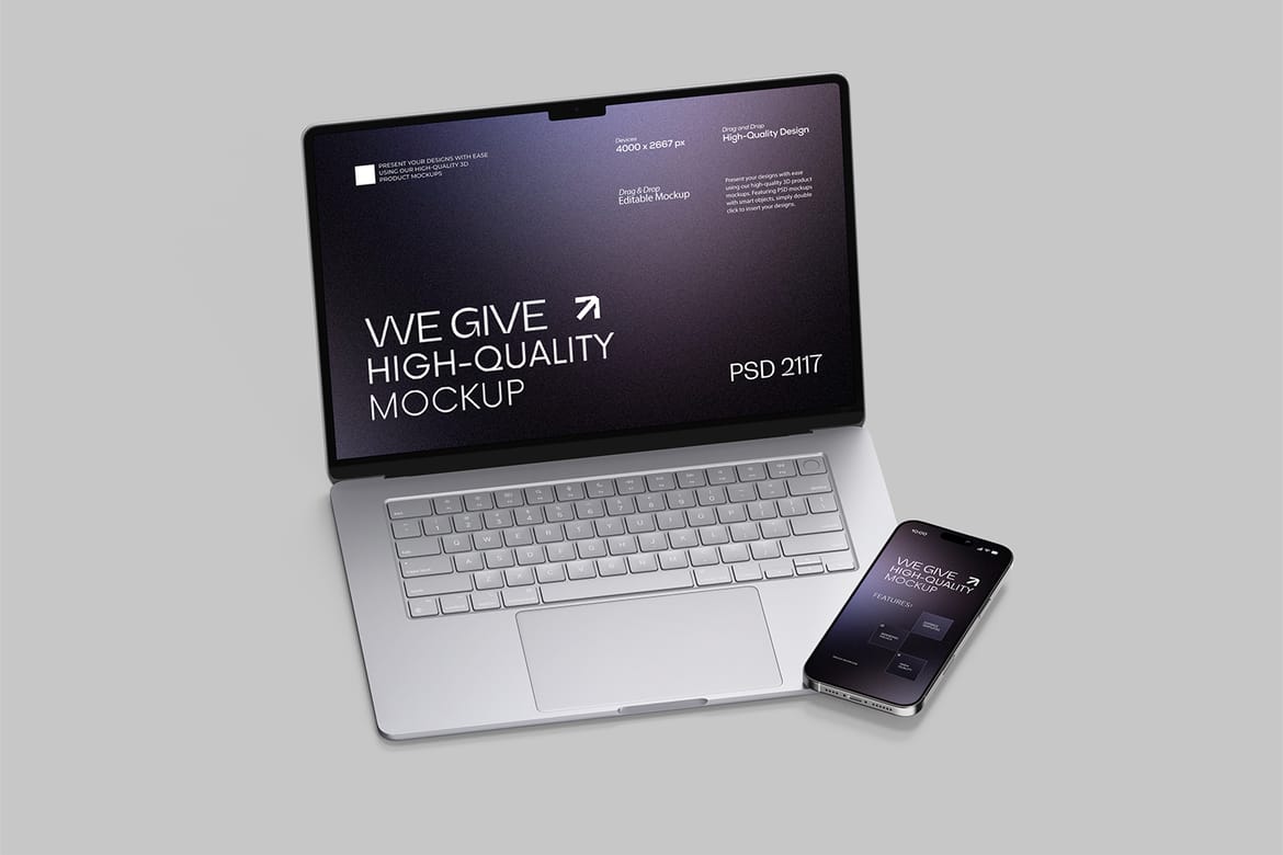 Laptop and Smartphone Mockup