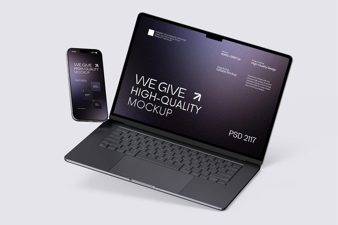 Laptop and Smartphone Mockup