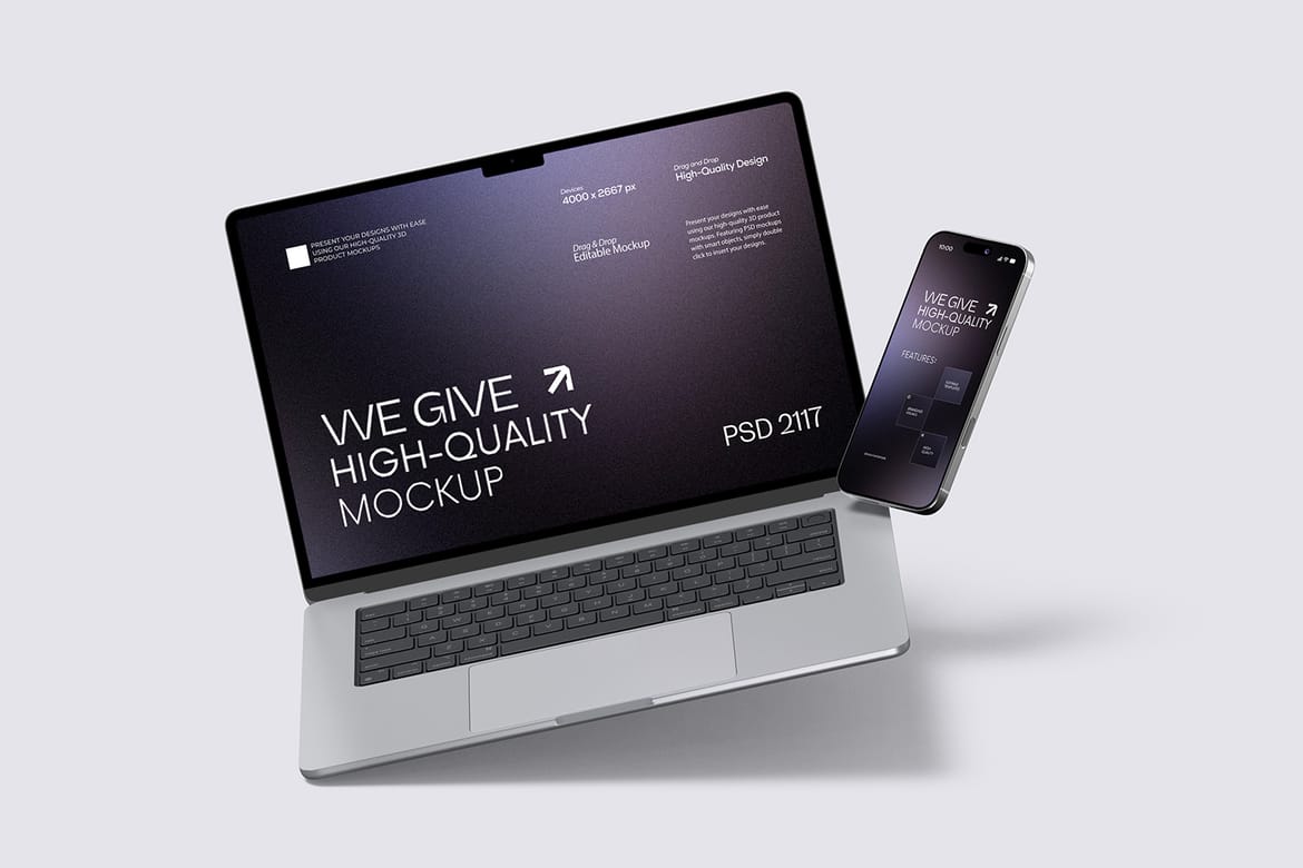 Laptop and Smartphone Mockup
