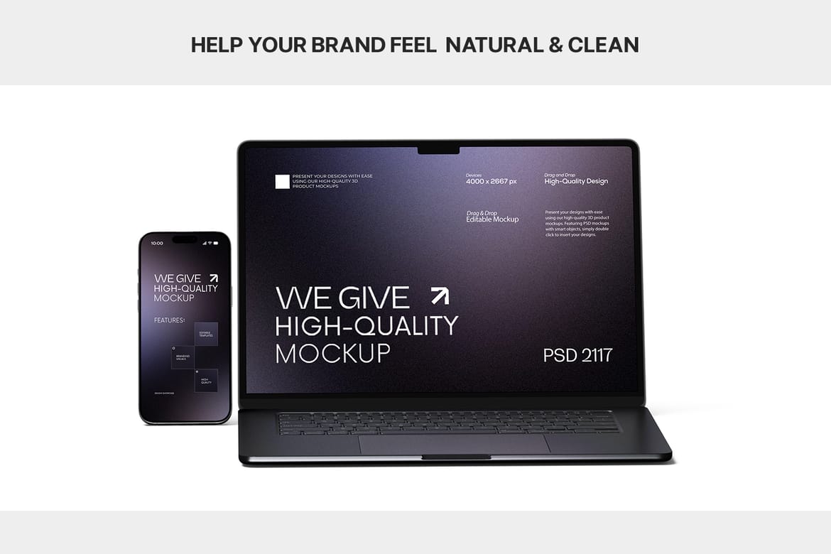 Laptop and Smartphone Mockup