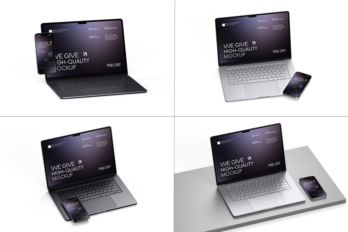 Laptop and Smartphone Mockup