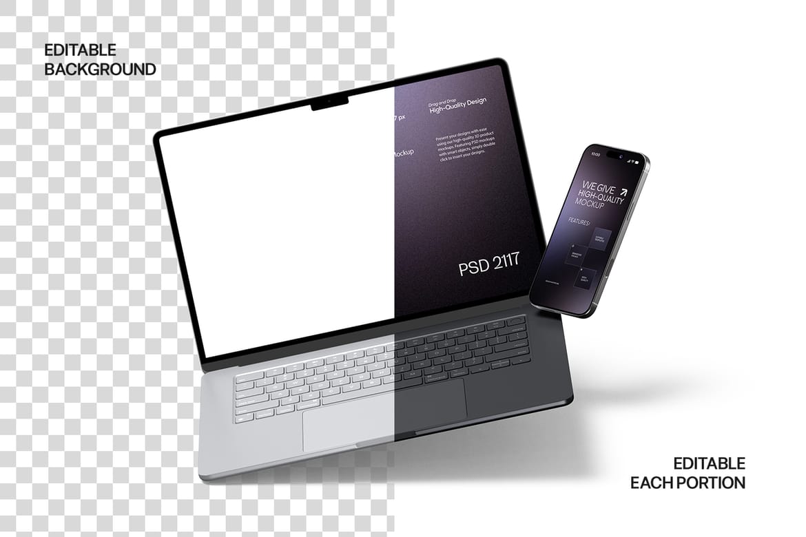 Laptop and Smartphone Mockup