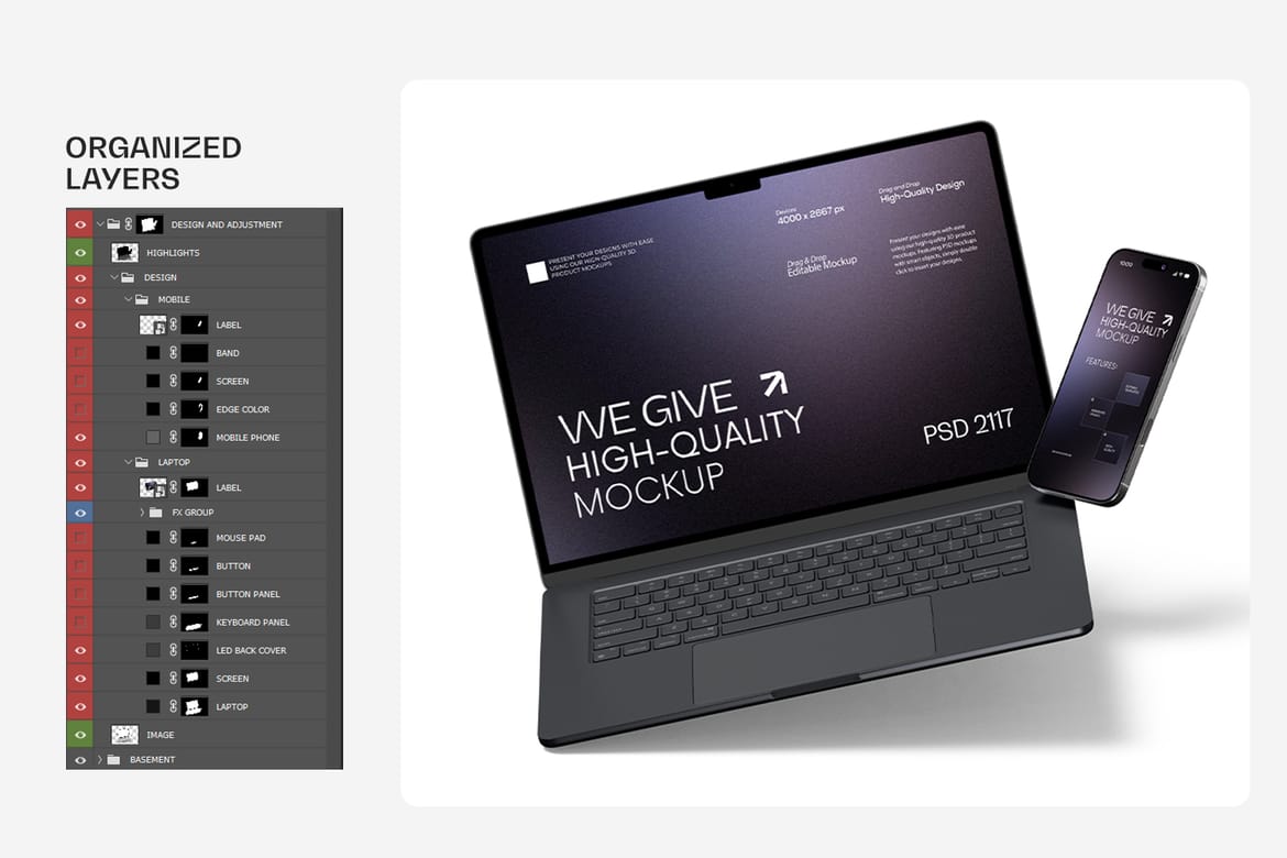Laptop and Smartphone Mockup