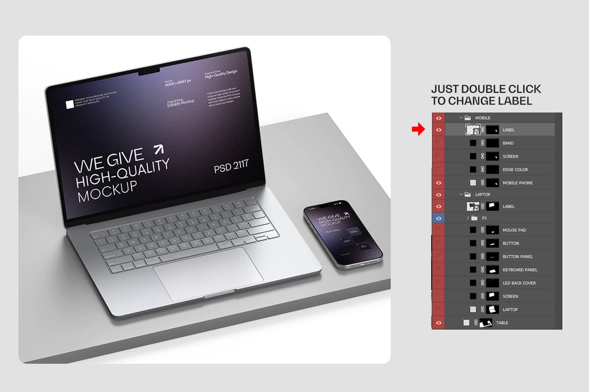 Laptop and Smartphone Mockup