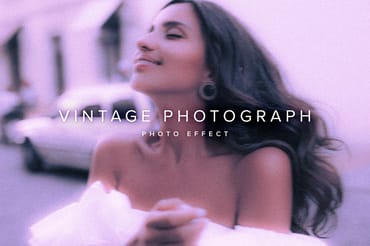Vintage Photograph Image Effect Mockup