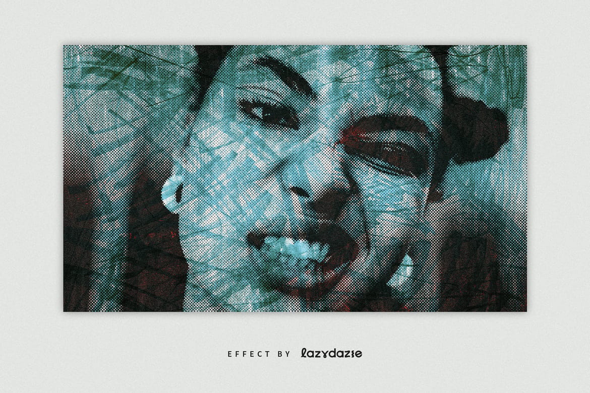 Messy Scribbles Image Effect Mockup