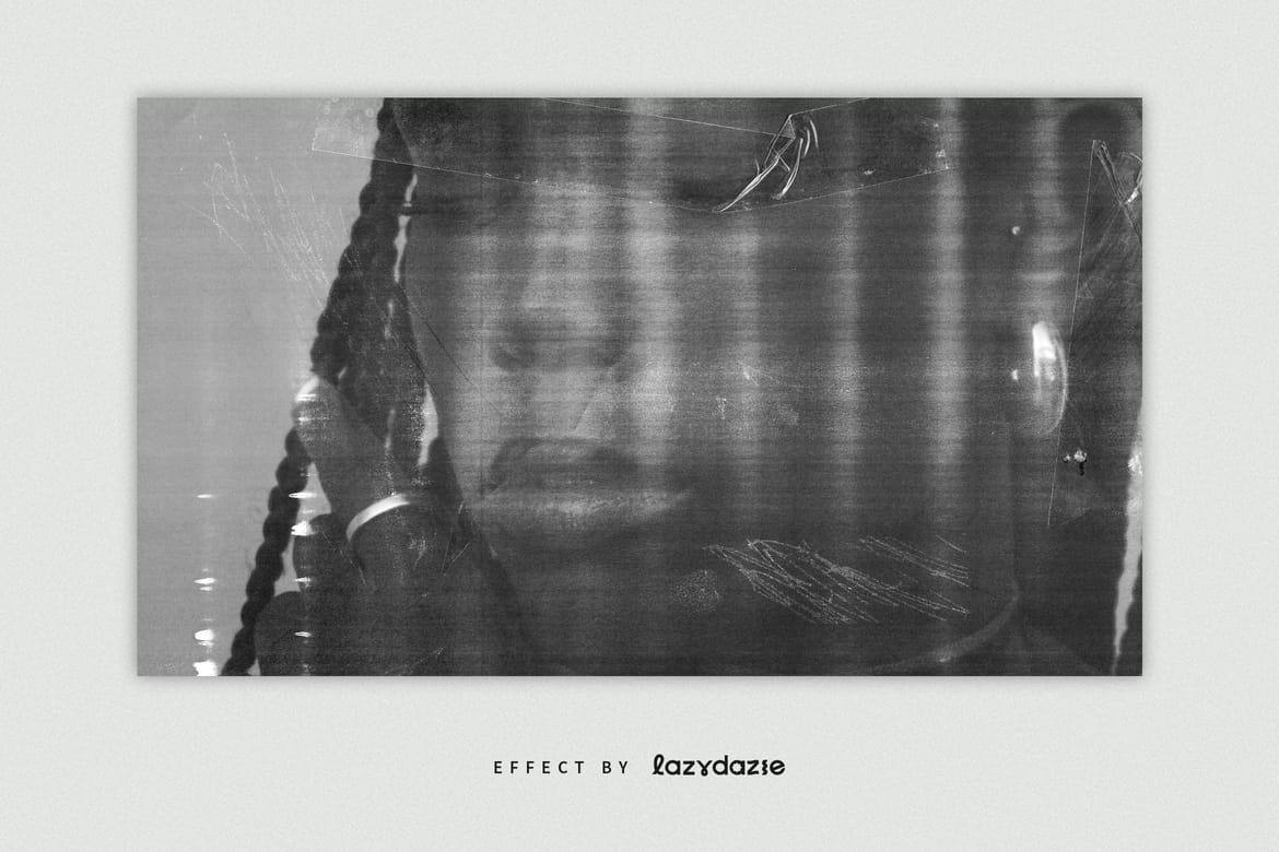 Grunge Paper Image Effect Mockup