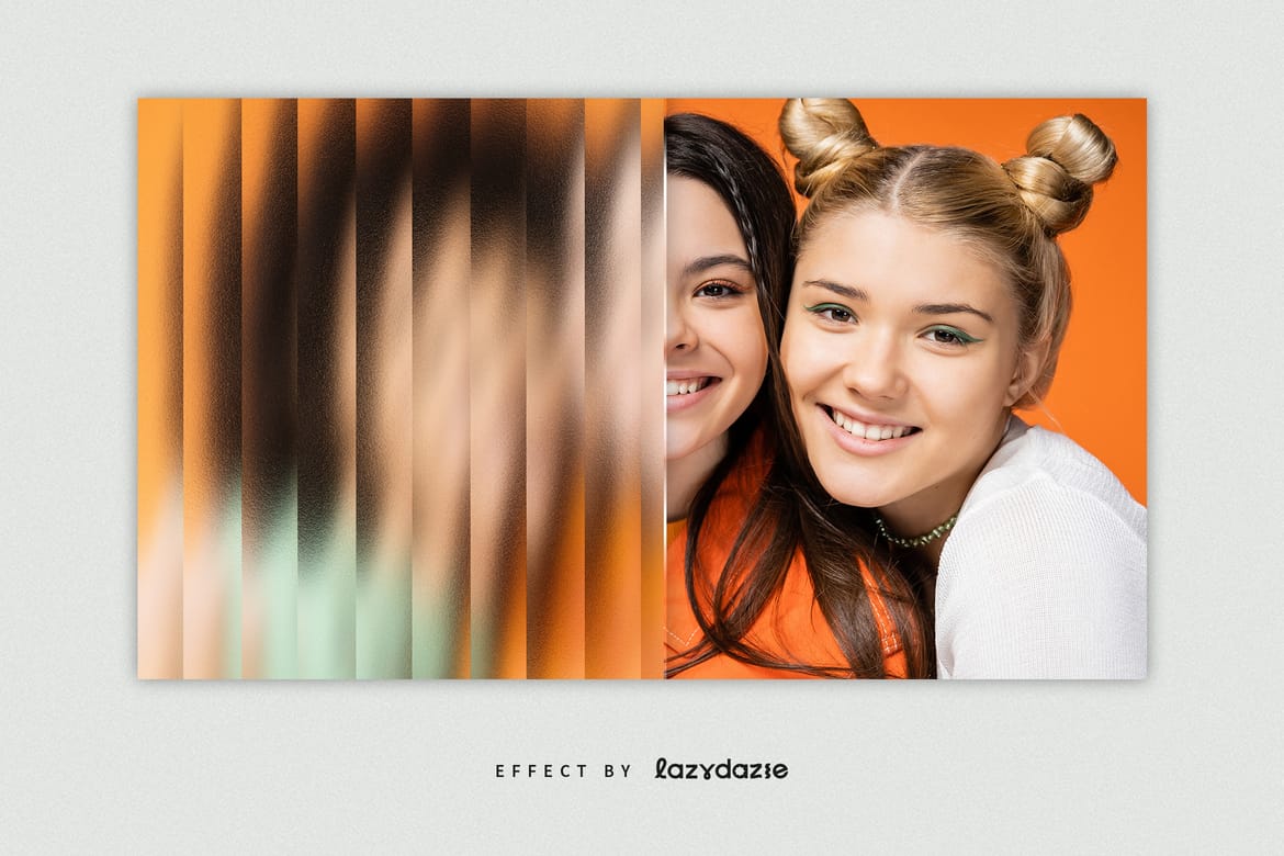 Reeded Glass Texture Image Effect Mockup