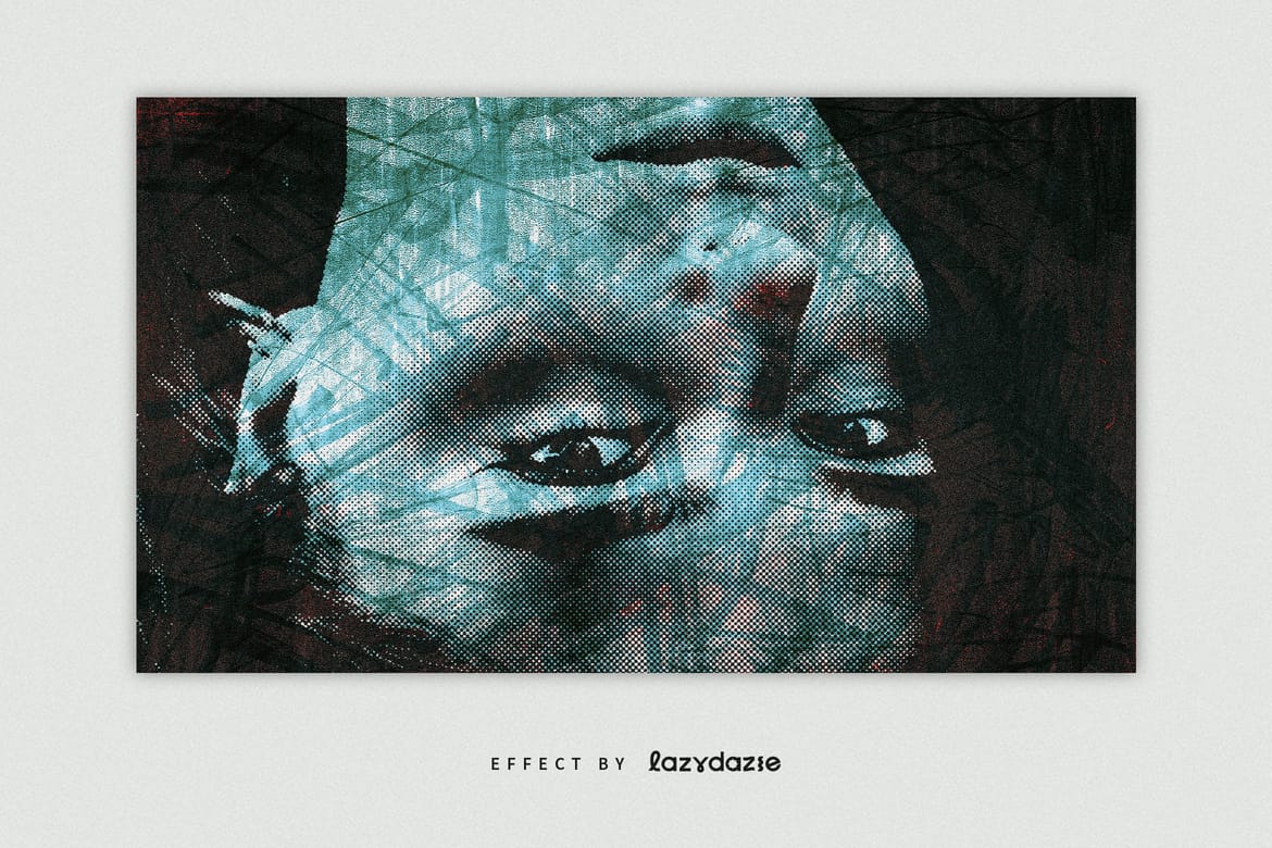 Messy Scribbles Image Effect Mockup