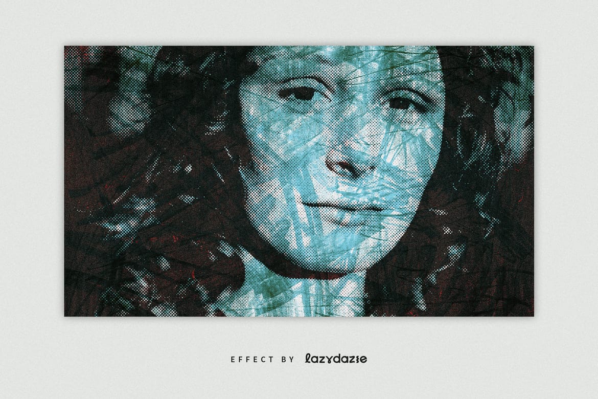Messy Scribbles Image Effect Mockup