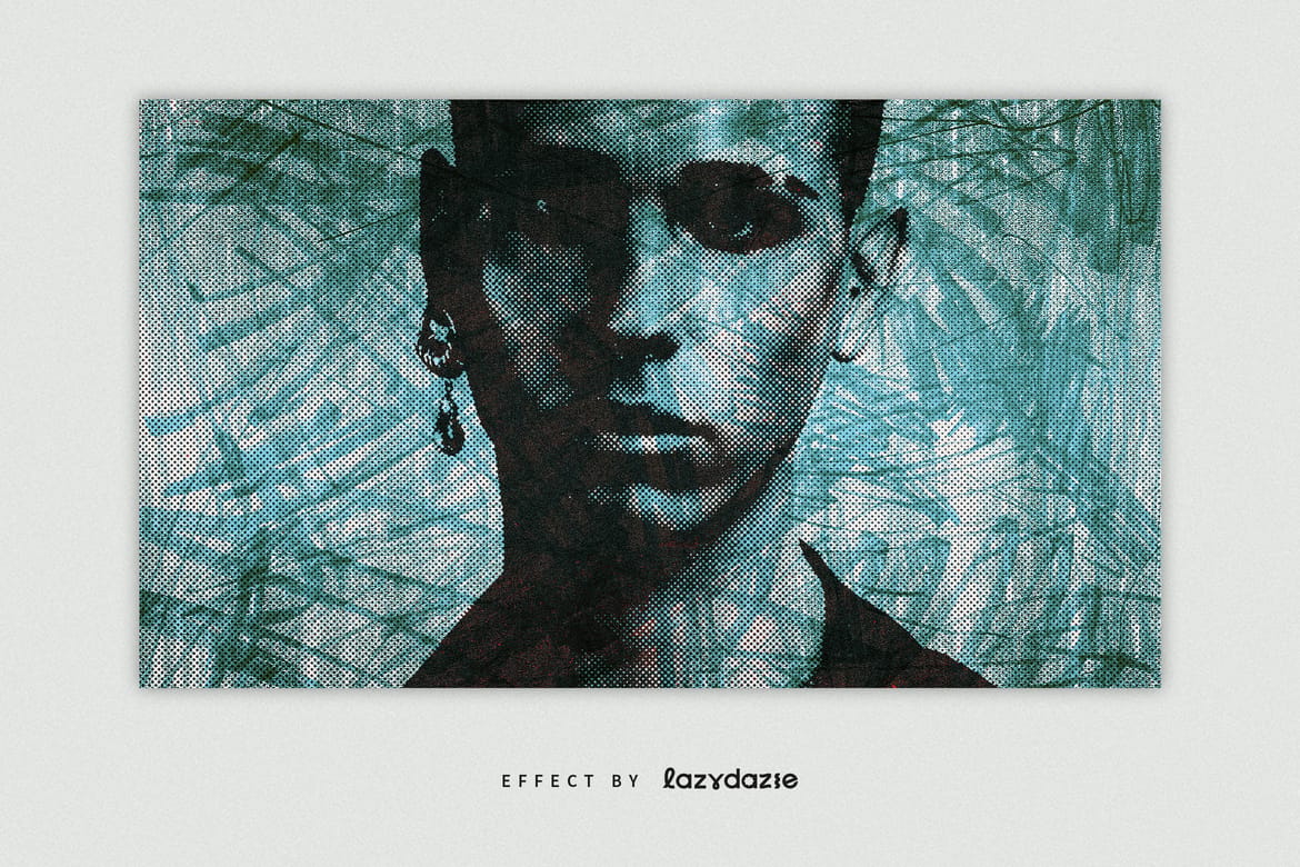 Messy Scribbles Image Effect Mockup