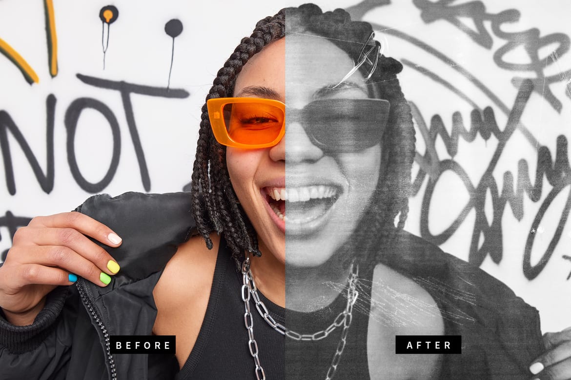 Grunge Paper Image Effect Mockup