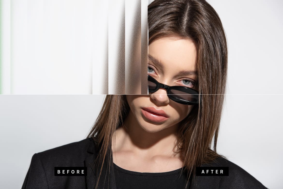 Reeded Glass Texture Image Effect Mockup