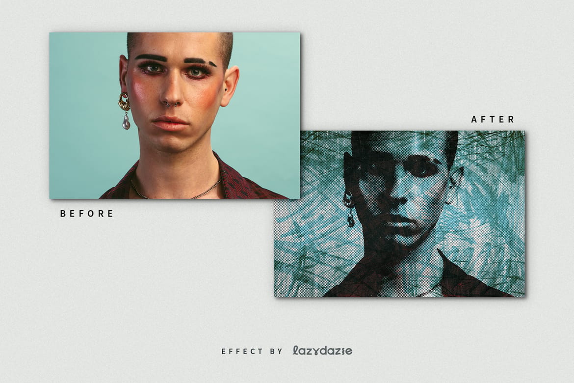 Messy Scribbles Image Effect Mockup