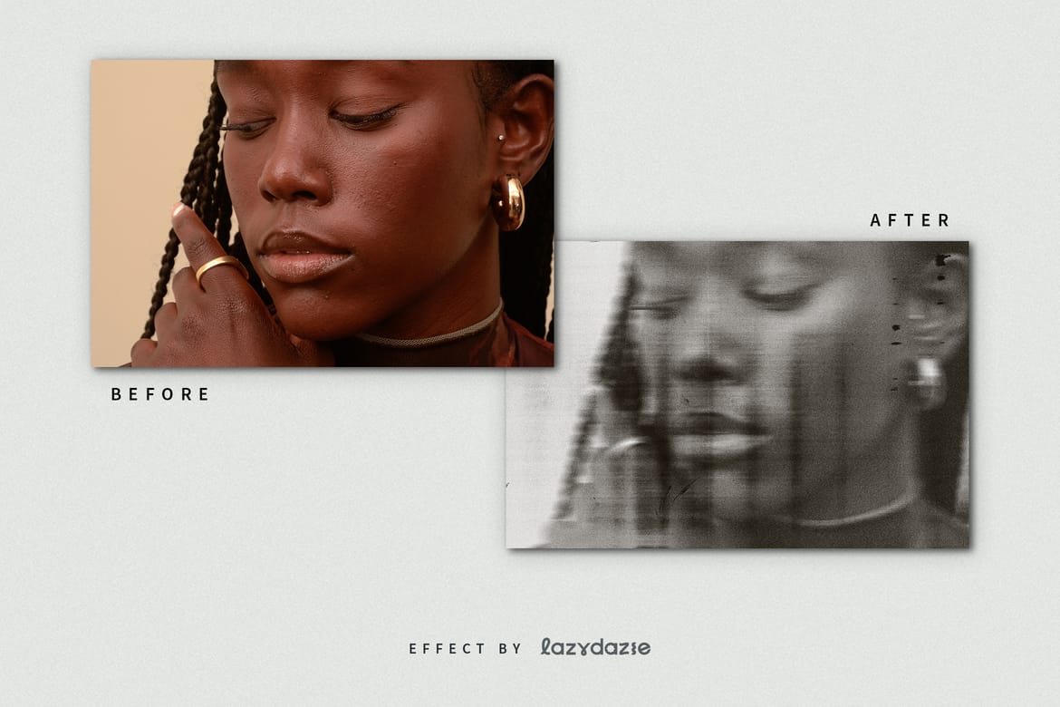 Dirty Scanner Image Effect Mockup
