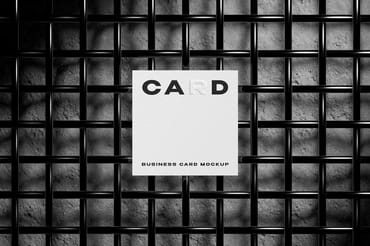Square Business Card Mockup