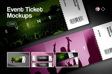 Event Ticket Mockup Scenes