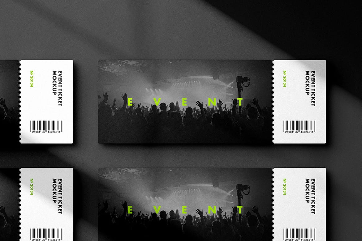 Event Ticket Mockup Scenes