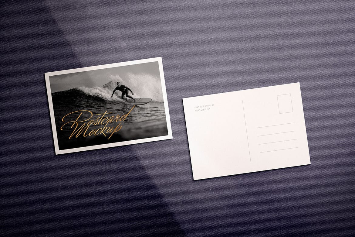 Realistic Postcard Mockup Scenes