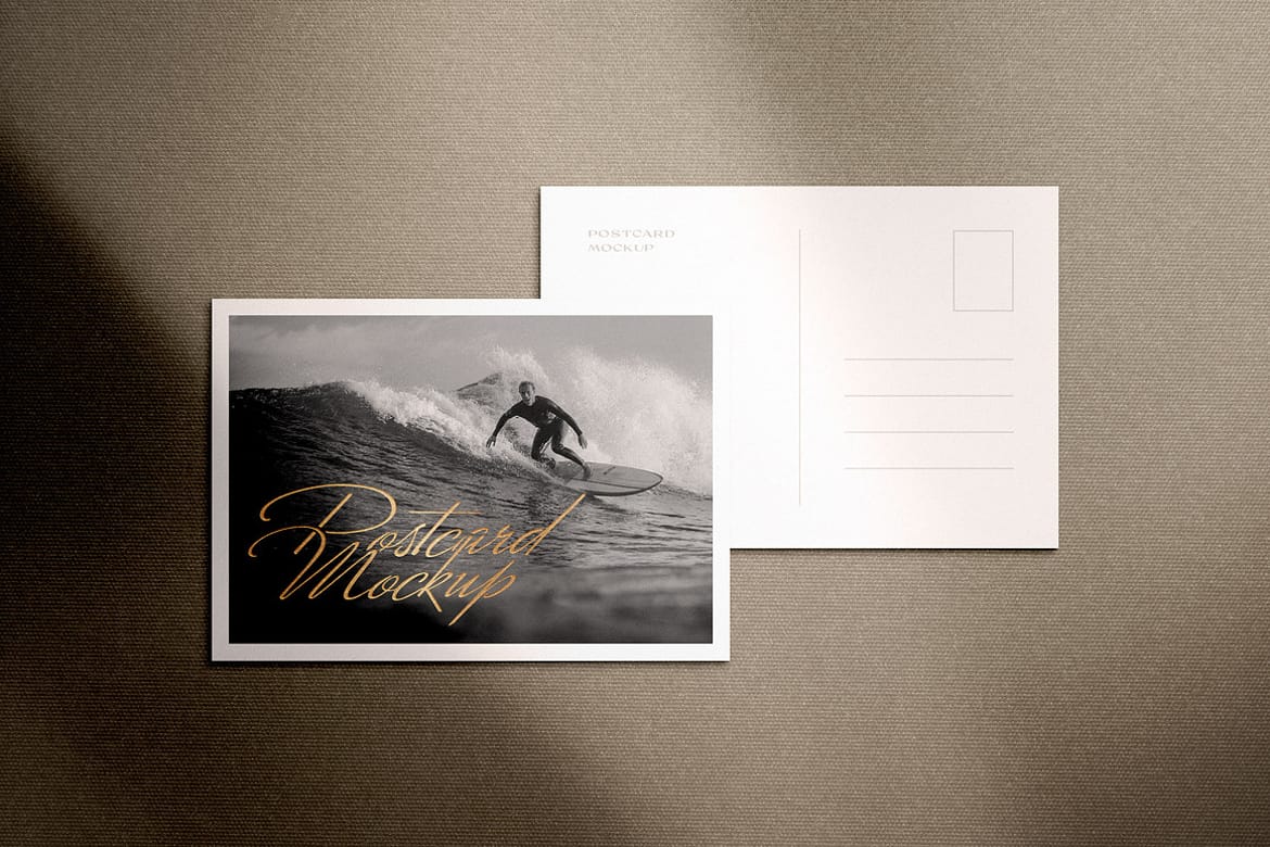 Realistic Postcard Mockup Scenes